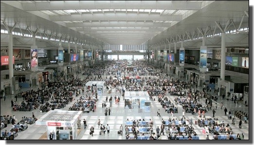 中国の新幹線の駅