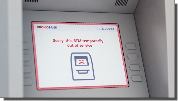 ATMが故障