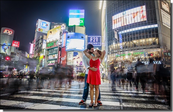 渋谷での海外の反応