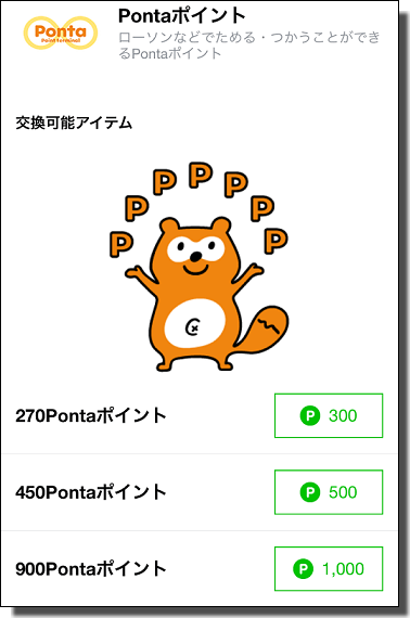 Pontaポイント交換レート