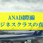 ANA国際線ビジネスクラス搭乗記