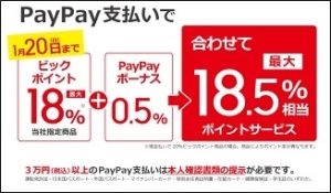 ビックカメラで18.5％還元