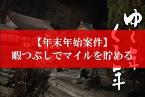 陸マイラー裏技、年末年始にマイルを貯める