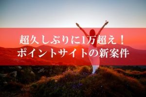 超久しぶりに1万円超えのポイントサイト