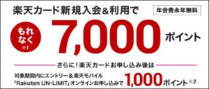 楽天カードのキャンペーン