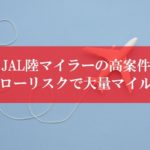 JAL陸マイラーの裏技