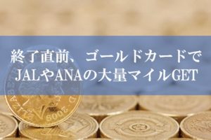 陸マイラーのゴールドカード祭り